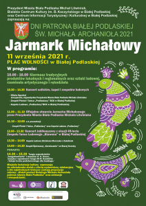 Plakat Jarmark Michałowy 2021